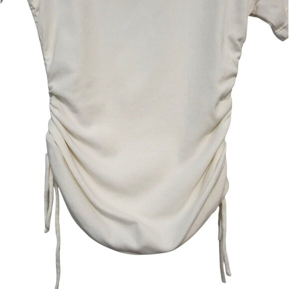 A.L.C. Austin Ruched Side Tie Tee Shirt Stretch Cotton Top - Picture 10 of 13